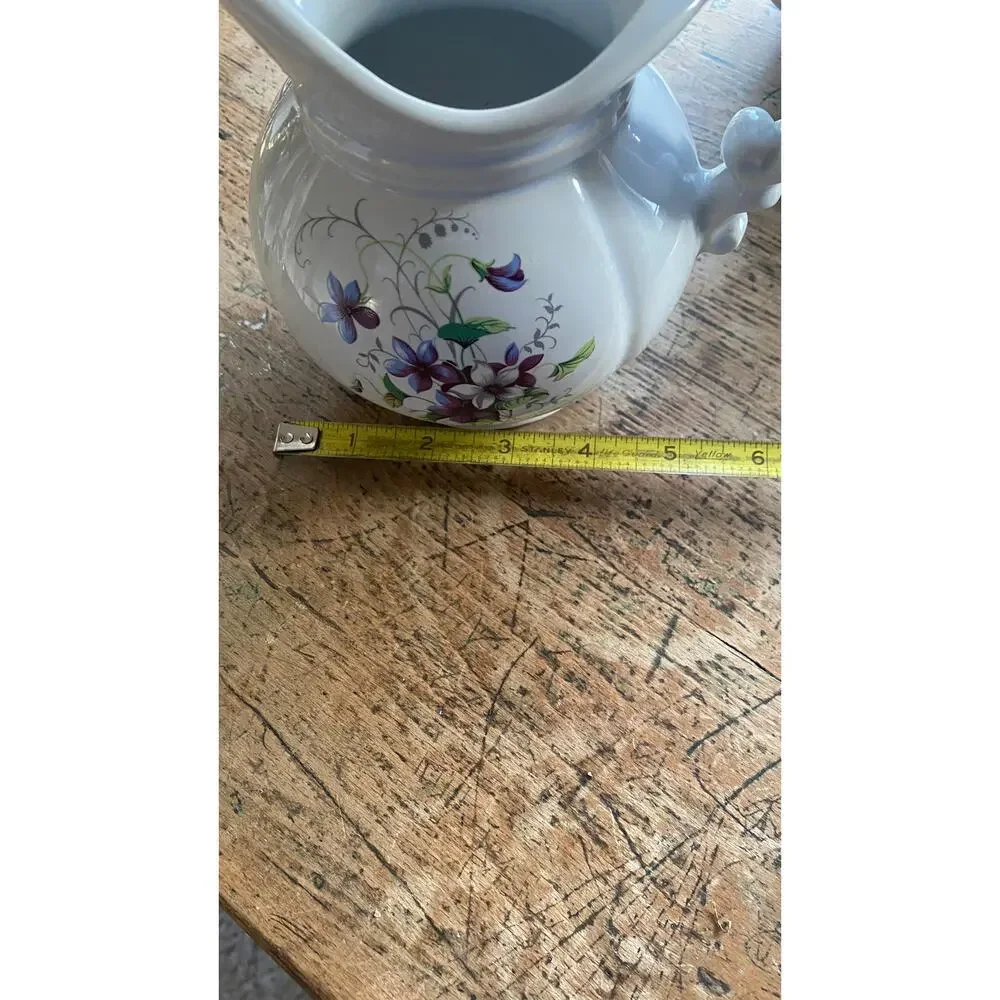 Vintage McCoy Pottery Pitcher Violets/Pansies Pattern